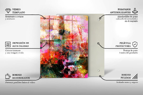 Induction hob protector Paint abstraction