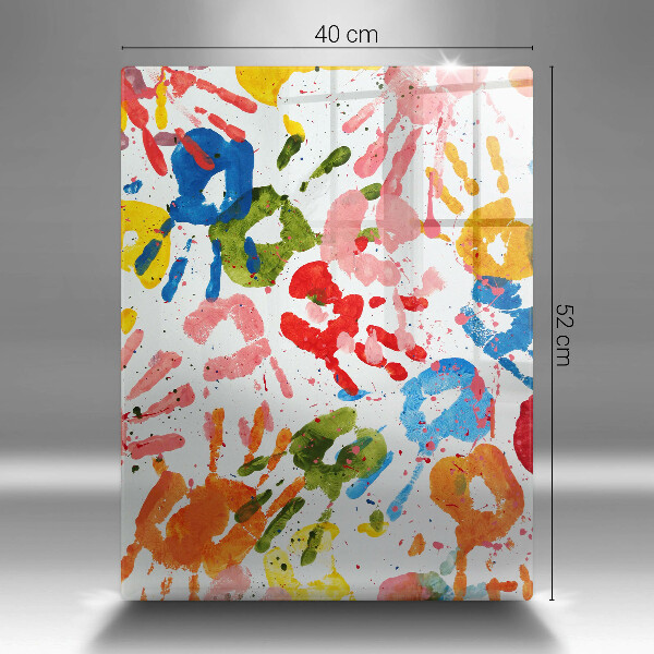 Kitchen countertop cover Traces of children's hands