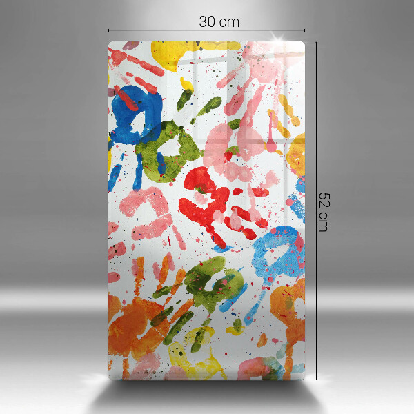 Kitchen countertop cover Traces of children's hands