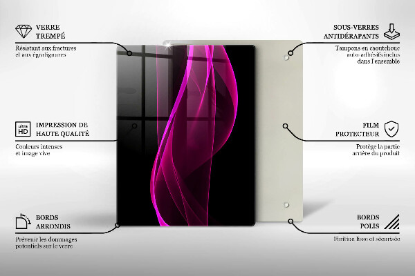 Kitchen countertop cover Pink abstraction