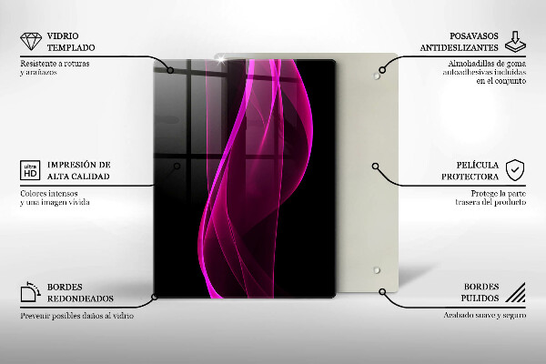 Kitchen countertop cover Pink abstraction