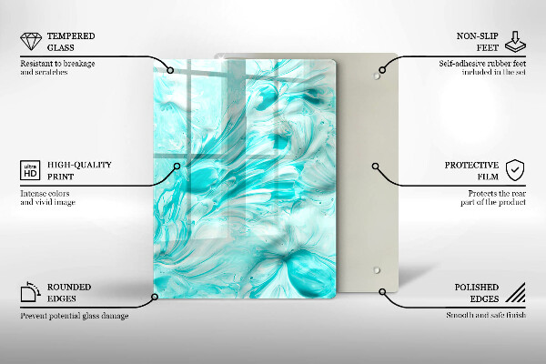 Induction hob protector Paints abstraction