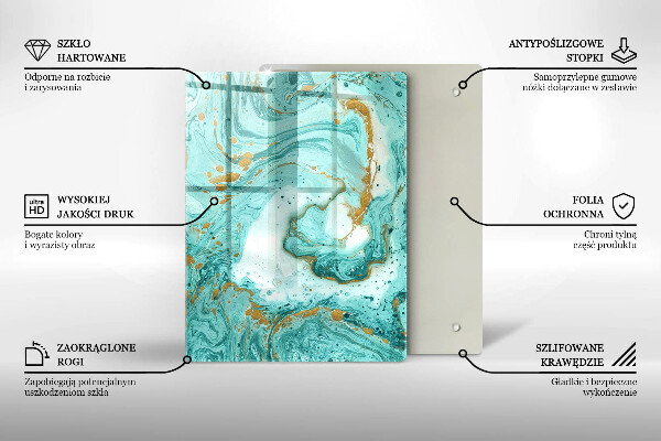 Induction hob protector Blue abstraction