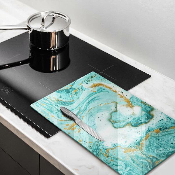Induction hob protector Blue abstraction
