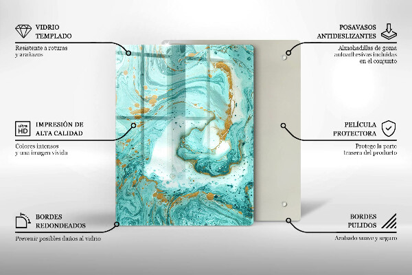 Induction hob protector Blue abstraction