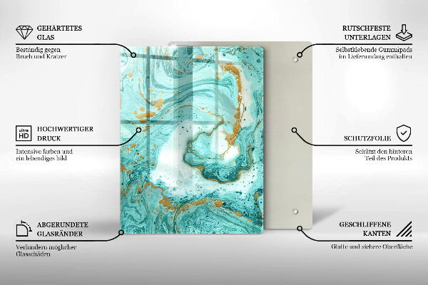 Induction hob protector Blue abstraction