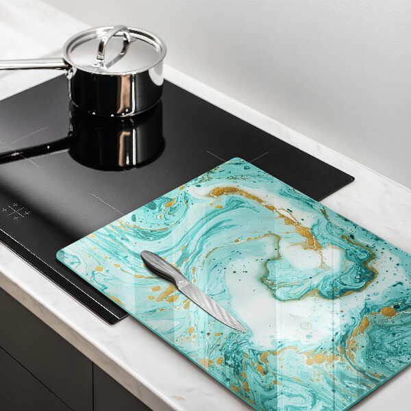 Induction hob protector Blue abstraction