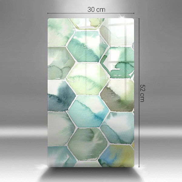 Induction hob protector Watercolor hexagons