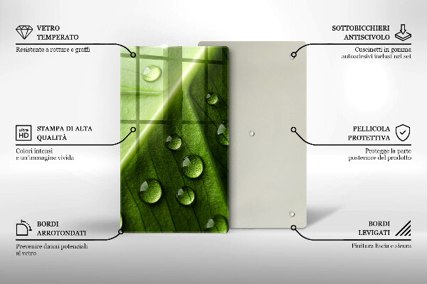 Induction hob protector Nature Rosa and Leaf