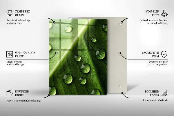 Induction hob protector Nature Rosa and Leaf