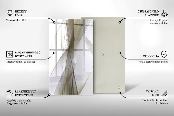 Induction hob protector Abstraction Design lines
