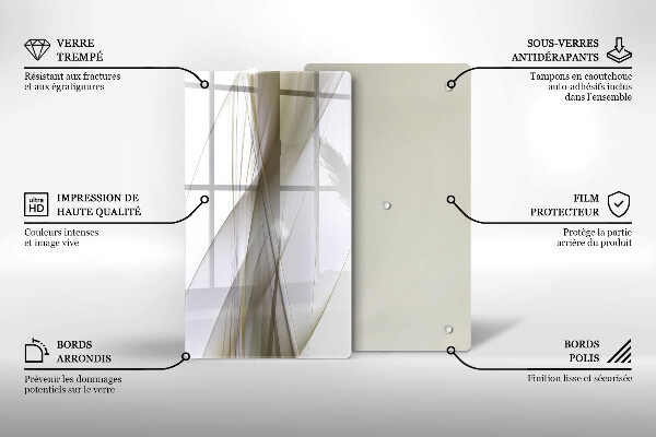 Induction hob protector Abstraction Design lines