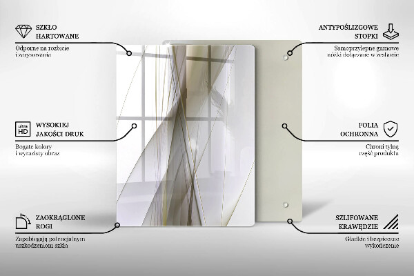 Induction hob protector Abstraction Design lines
