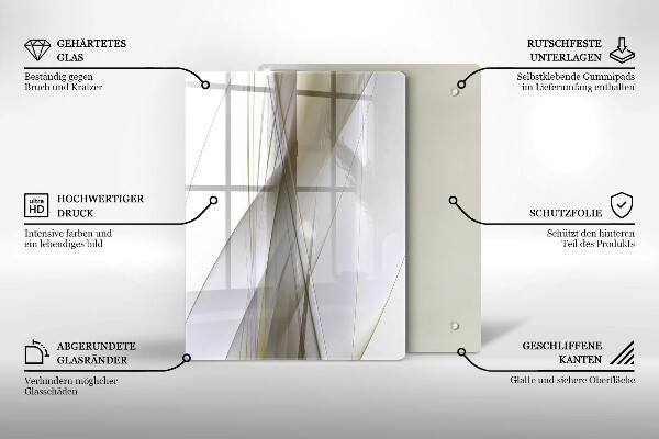 Induction hob protector Abstraction Design lines
