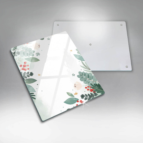 Induction hob protector Watercolors leaves