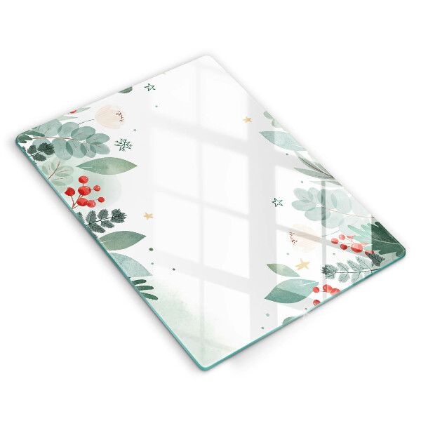 Induction hob protector Watercolors leaves