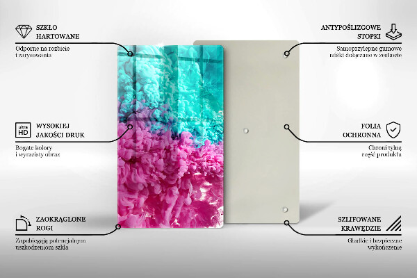 Worktop cover Turkos-pink smoke