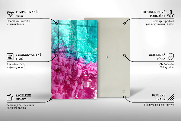 Worktop cover Turkos-pink smoke