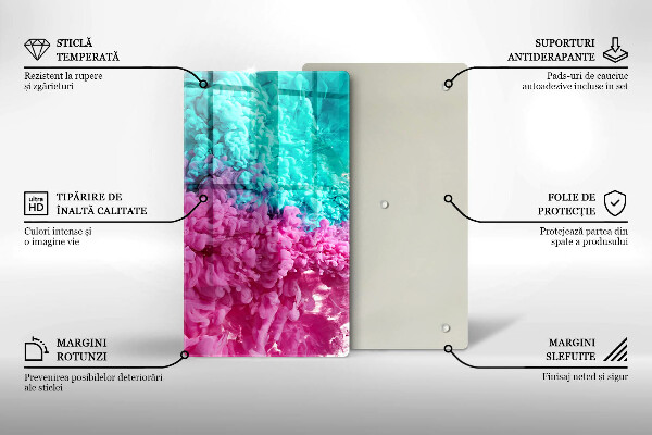 Worktop cover Turkos-pink smoke