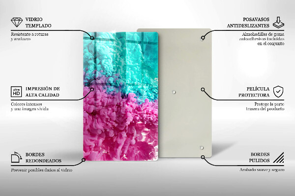 Worktop cover Turkos-pink smoke