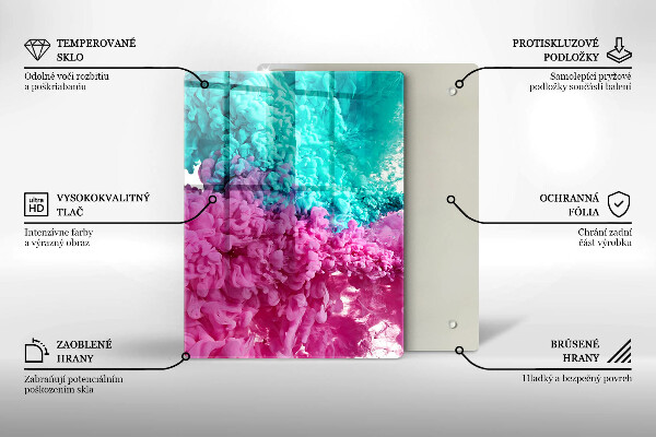 Worktop cover Turkos-pink smoke