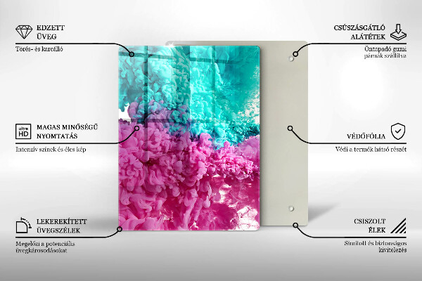 Worktop cover Turkos-pink smoke