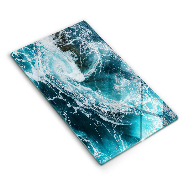 Worktop cover Foamed water waves