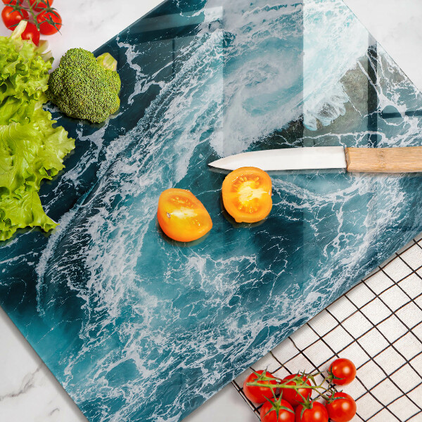 Worktop cover Foamed water waves