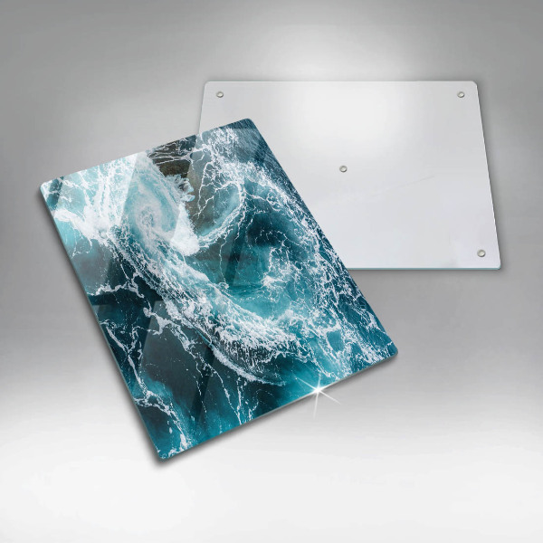 Worktop cover Foamed water waves