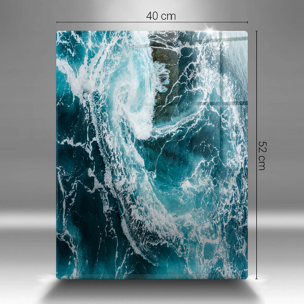 Worktop cover Foamed water waves