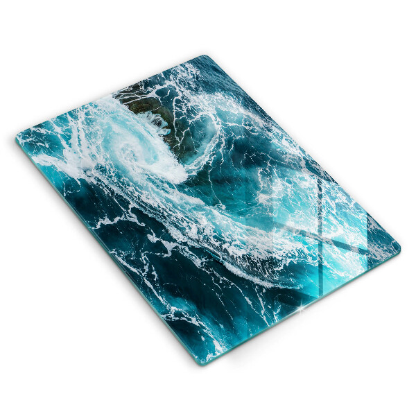 Worktop cover Foamed water waves
