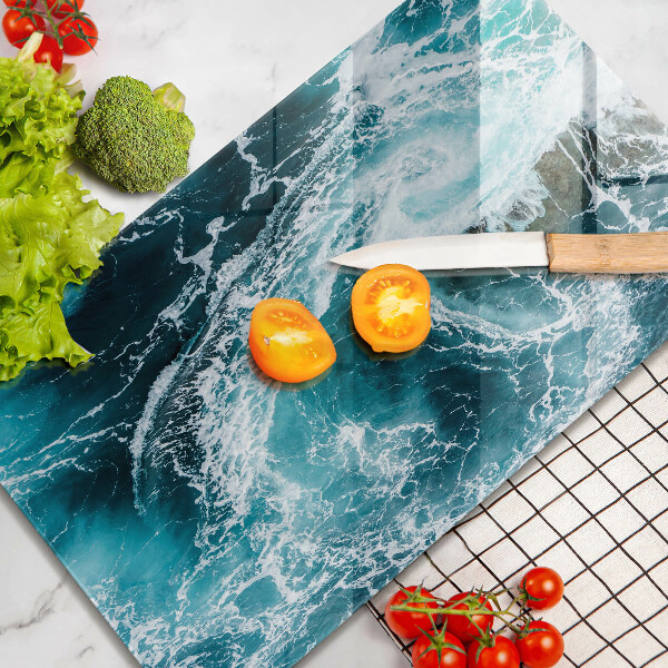 Worktop cover Foamed water waves