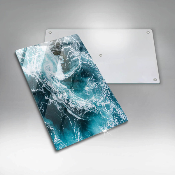Worktop cover Foamed water waves