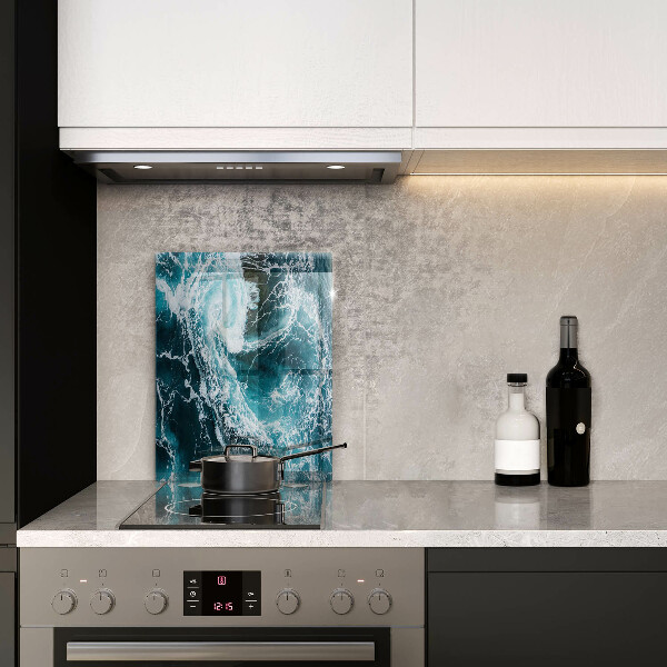 Worktop cover Foamed water waves