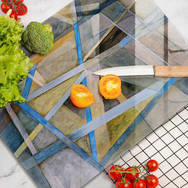 Induction hob protector Painted abstraction lines