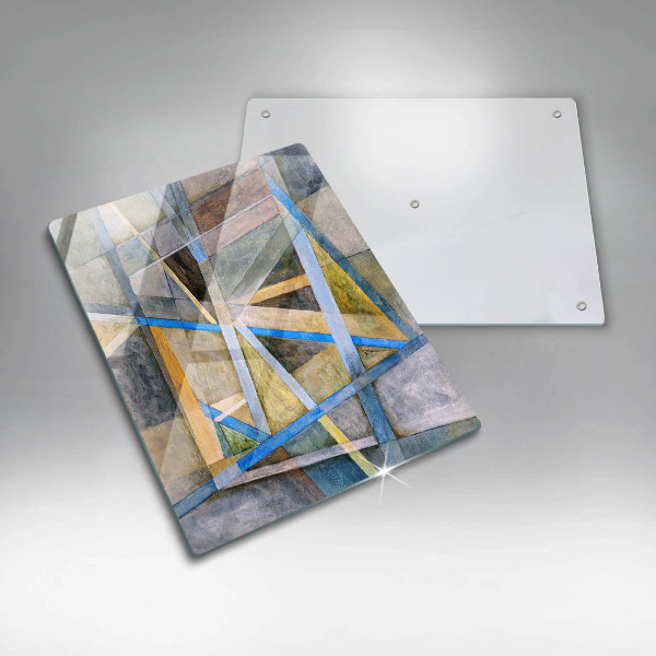 Induction hob protector Painted abstraction lines