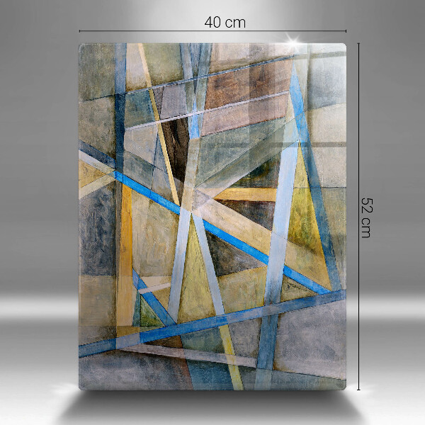 Induction hob protector Painted abstraction lines