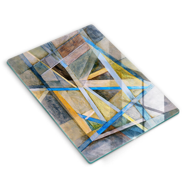 Induction hob protector Painted abstraction lines