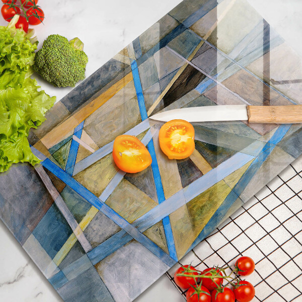 Induction hob protector Painted abstraction lines