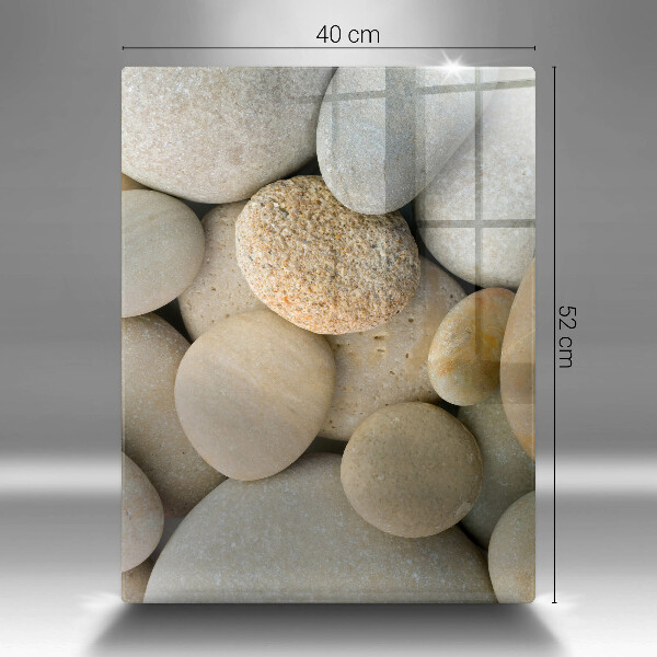 Induction hob protector Oval stone pattern