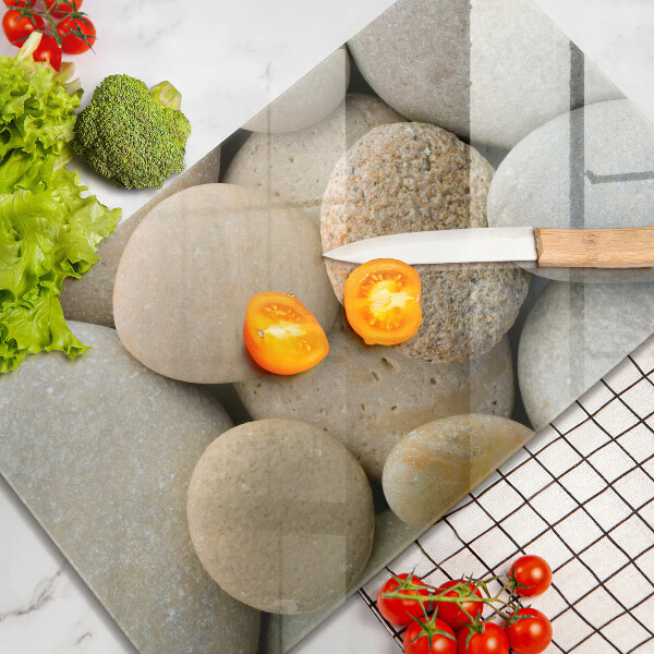 Induction hob protector Oval stone pattern