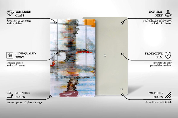 Induction hob protector Paints abstraction