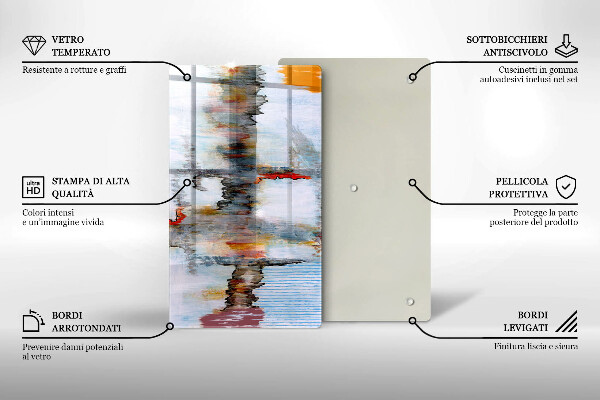 Induction hob protector Paints abstraction