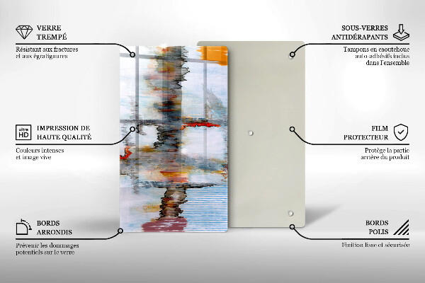 Induction hob protector Paints abstraction