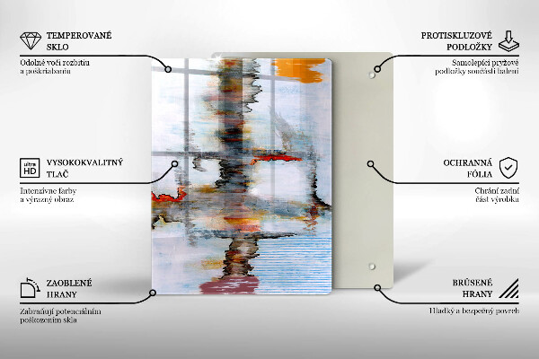 Induction hob protector Paints abstraction