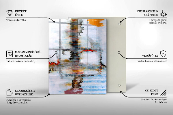 Induction hob protector Paints abstraction