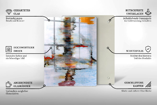 Induction hob protector Paints abstraction