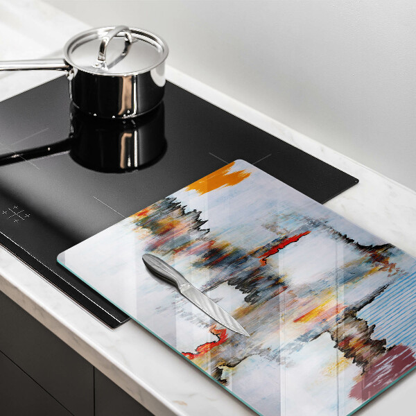 Induction hob protector Paints abstraction