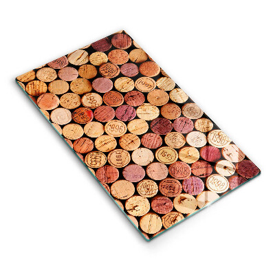 Induction hob protector Wine corks pattern