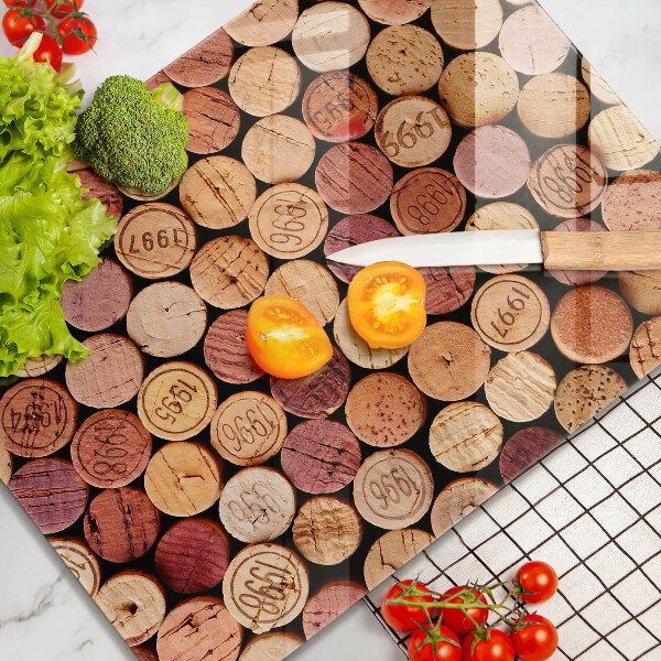 Induction hob protector Wine corks pattern